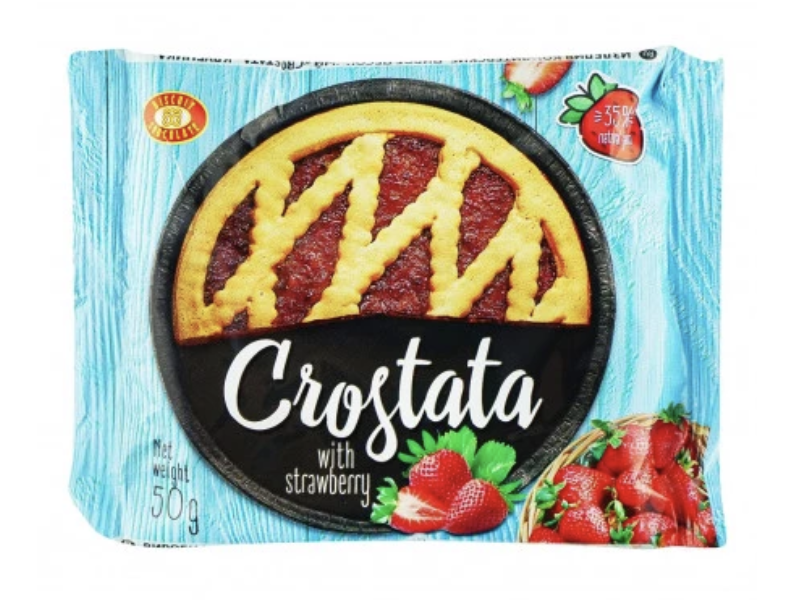 Пиріг пісочний CROSTATA ХБФ полуниця 50г